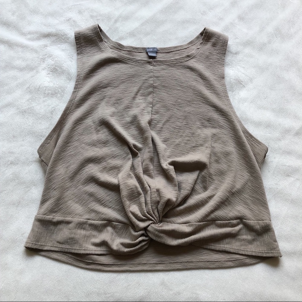 Aerie Front-Twist Cropped Tank LARGE